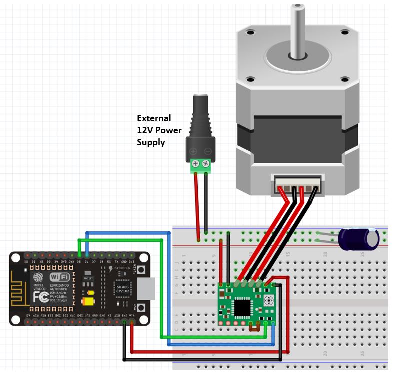 ESP8266 với A4988 và động cơ bước
